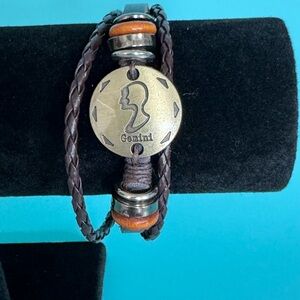 3/$16 GEMINI - Casual Leather Zodiac Astrology Signs Bracelet